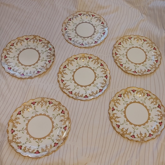 Bone China Gold plates set of 6 - Picture 2 of 5